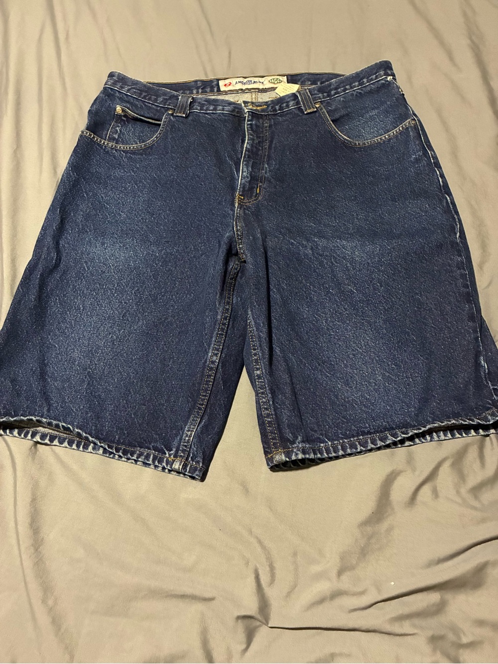 Mens vintage anchor blue baggy shorts sz: 40